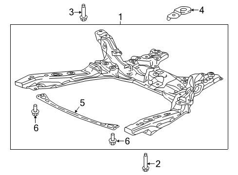 2022 Honda CR-V Suspension Mounting - Front Diagram