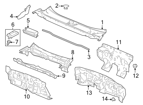 2023 Honda Accord DASHBOARD LOWER COMP Diagram for 61500-30B-A00ZZ