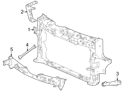 2024 Honda Accord Hybrid Radiator Support Diagram