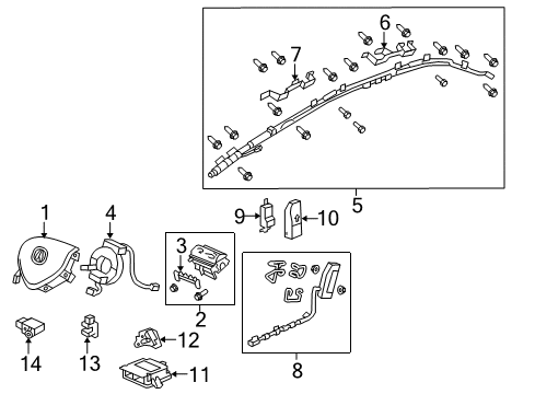 Sensor Assy,Front Diagram for 77930-TL2-H21
