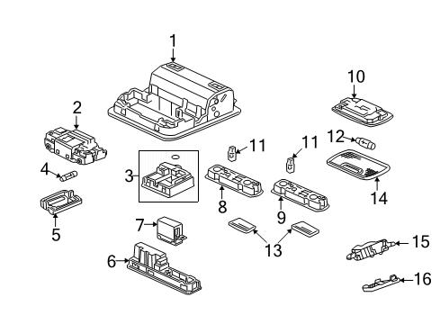 2022 Honda Pilot Sunroof Diagram 1