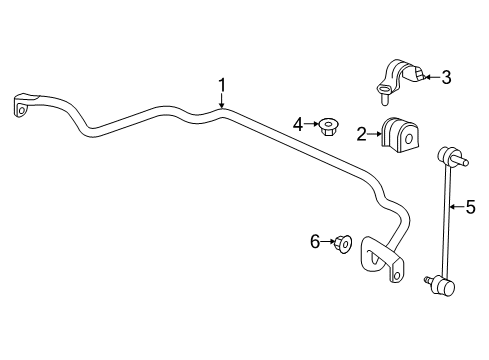 2023 Honda Odyssey Stabilizer Bar & Components - Front Diagram