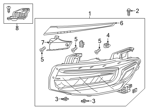 2022 Honda Insight Headlamp Components Diagram