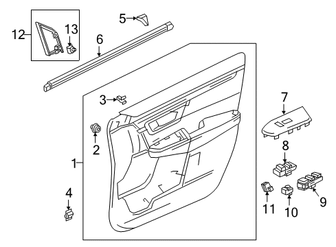 2022 Honda CR-V Mirrors Diagram 1