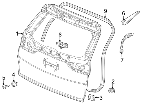 2024 Honda CR-V Gate & Hardware Diagram