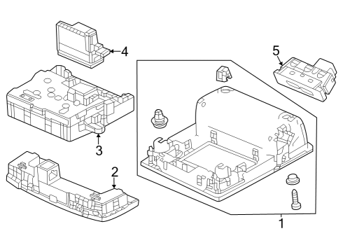 2024 Honda Accord Overhead Console Diagram