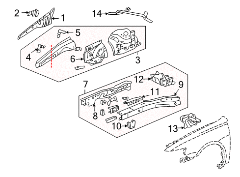 Bar, FR. Tower Diagram for 74180-SEC-A00