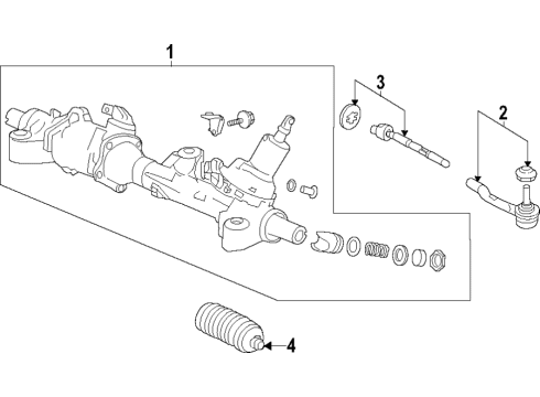 2022 Honda Accord Hybrid Steering Column & Wheel, Steering Gear & Linkage Diagram 3