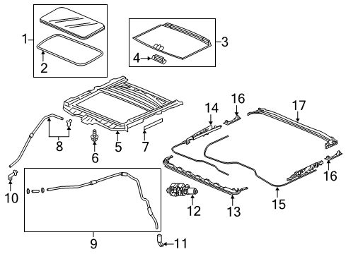 2022 Honda Pilot Sunroof Diagram 2
