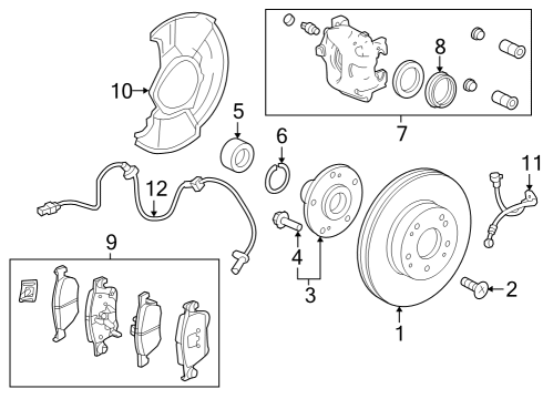 2023 Honda Civic Front Brakes Diagram 3