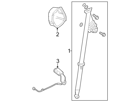 2024 Honda Pilot Second Row Seat Belts Diagram 1
