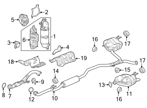 2024 Honda Accord Exhaust Components Diagram 1
