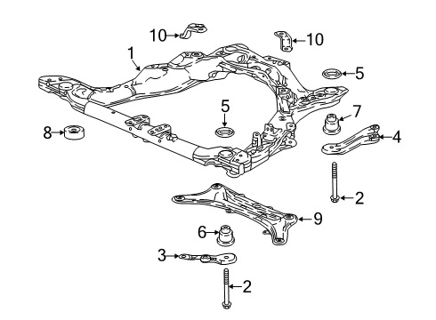 2023 Honda Passport Suspension Mounting - Front Diagram