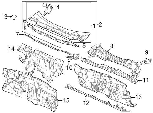 2023 Honda CR-V DASHBOARD (UPPER) Diagram for 61100-3D4-A00ZZ