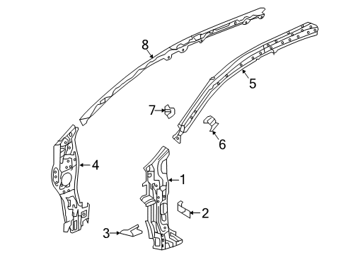 2022 Honda CR-V Hinge Pillar Diagram