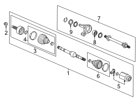 2022 Honda CR-V Drive Axles - Front Diagram 1