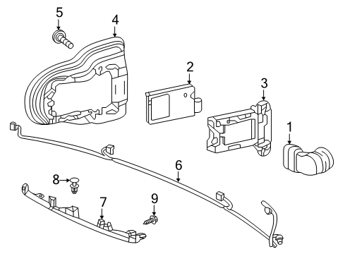 2022 Honda Pilot Electrical Components - Rear Bumper Diagram