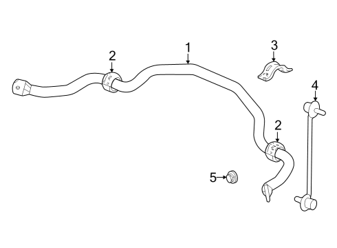 2023 Honda Pilot Stabilizer Bar & Components - Front Diagram