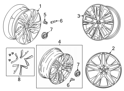 2022 Honda Accord Hybrid Wheels Diagram 1