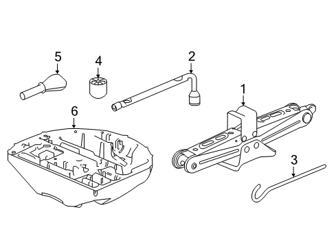 2023 Honda Ridgeline Jack & Components Diagram