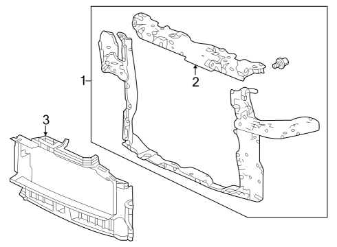 2023 Honda Pilot Radiator Support Diagram