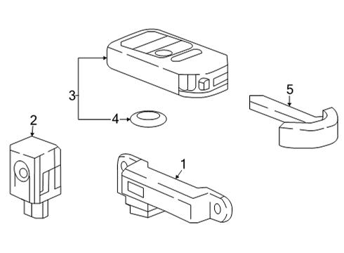 2023 Honda Civic Keyless Entry Components Diagram 2