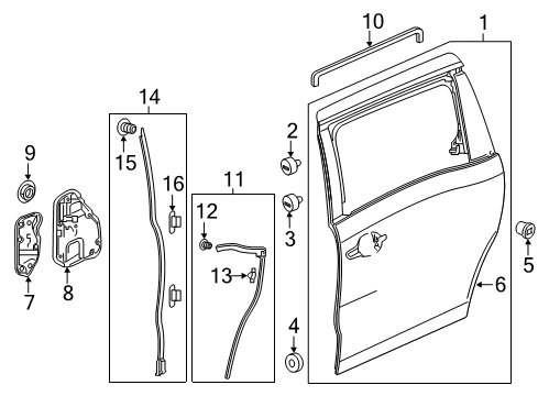 2023 Honda Odyssey Door & Components Diagram 2