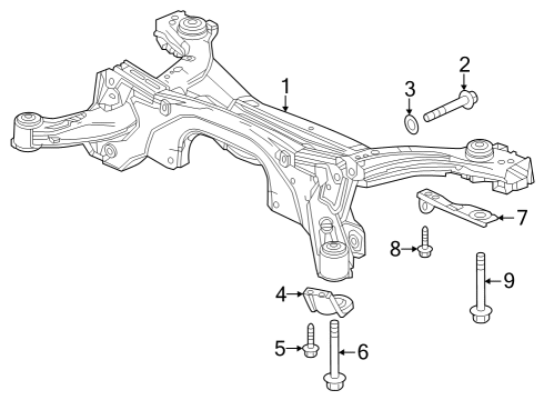 2023 Honda HR-V Suspension Mounting - Rear Diagram 1