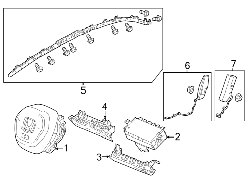 2023 Honda HR-V Air Bag Components Diagram 1