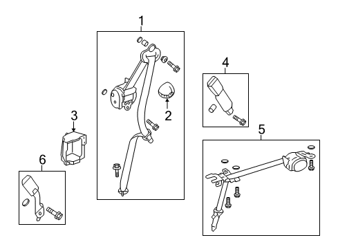 2022 Honda Pilot Second Row Seat Belts Diagram 2