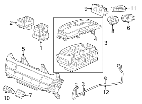 2023 Honda Pilot Electrical Components - Console Diagram