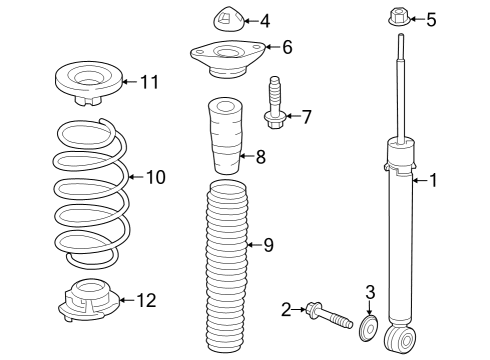2024 Honda Accord Shocks & Components - Rear Diagram