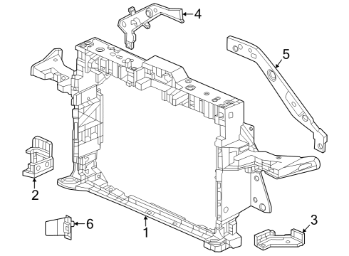 2023 Honda CR-V Hybrid Radiator Support Diagram