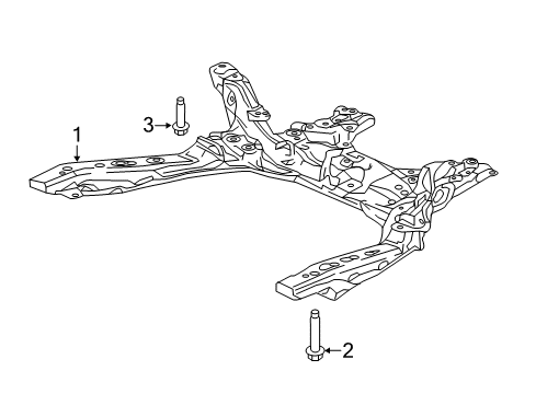 2022 Honda Accord Hybrid Suspension Mounting - Front Diagram