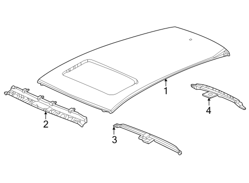 2024 Honda CR-V Roof & Components Diagram 2