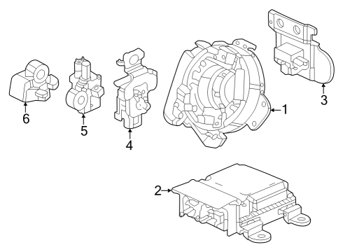2023 Honda CR-V Air Bag Components Diagram 2