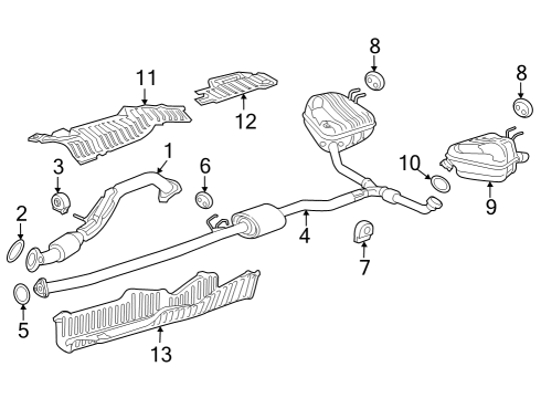 2024 Honda CR-V Exhaust Components Diagram 1