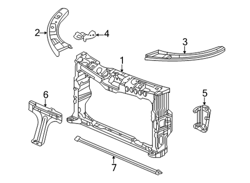 2022 Honda Civic Radiator Support Diagram 2