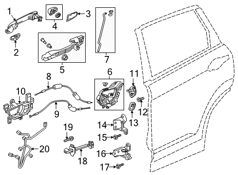 2022 Honda CR-V Lock & Hardware Diagram 4