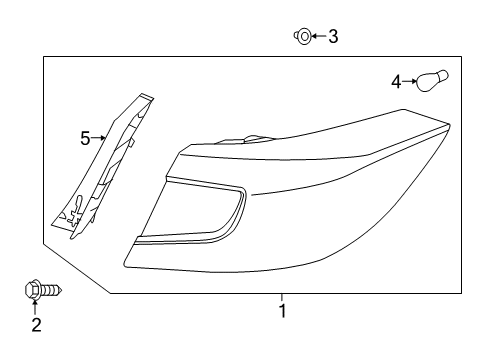 2022 Honda Accord Hybrid Tail Lamps Diagram 1