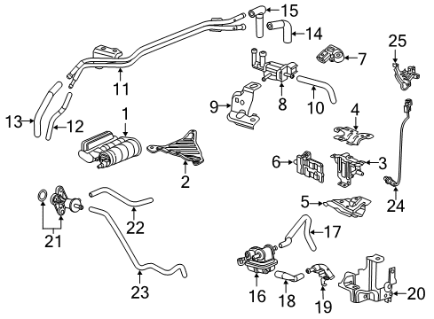 2022 Honda CR-V Emission Components Diagram 1