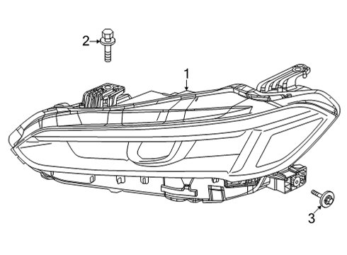 2023 Honda Civic Headlamp Components Diagram 1