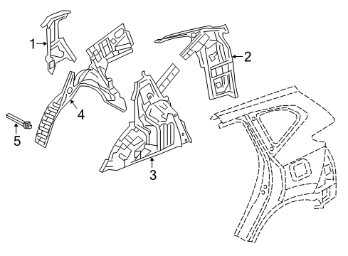 2022 Honda CR-V Inner Structure - Quarter Panel Diagram
