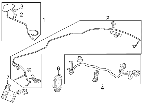 2023 Honda CR-V ANTENNA *B575P* Diagram for 8A150-3A0-A51ZH