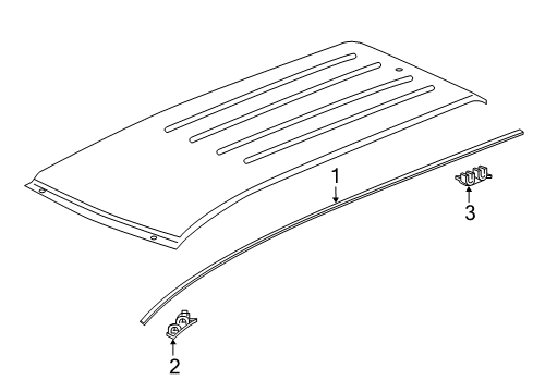 2023 Honda Odyssey Exterior Trim - Roof Diagram 1