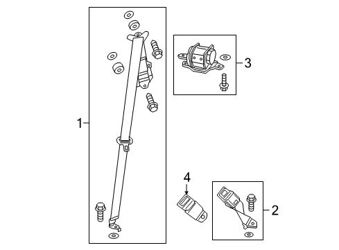 2022 Honda Pilot Third Row Seat Belts Diagram