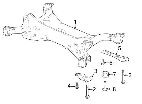 2023 Honda Accord Hybrid Suspension Mounting - Rear Diagram