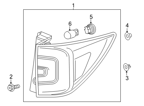2022 Honda Pilot Tail Lamps Diagram 2