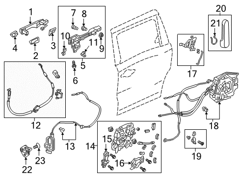 2024 Honda Odyssey Lock & Hardware Diagram 3