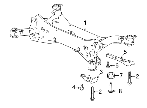 2022 Honda Accord Hybrid Suspension Mounting - Rear Diagram